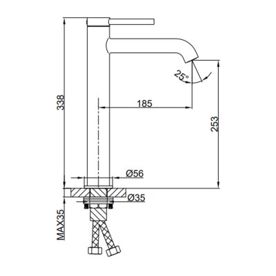 Смеситель для раковины Gappo G1006-243
