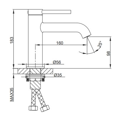 Смеситель для раковины Gappo G1006-43