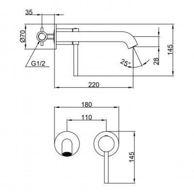 Смеситель для раковины Gappo G1206-43