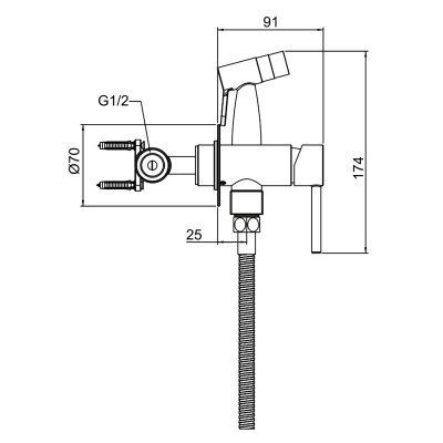 Смеситель с гигиеническим душем Gappo G7206-43