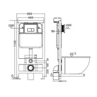 Система инсталляции для унитаза Gappo GM3002