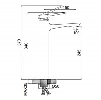 Смеситель для раковины Frap F1052-69
