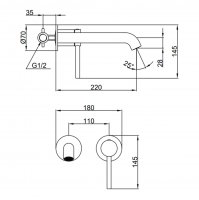 Смеситель для раковины Gappo G1206-43