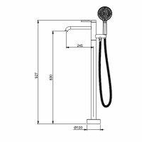 Смеситель для ванны Gappo G3006-43