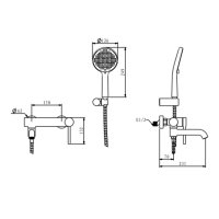Смеситель для ванны Gappo G3206-6