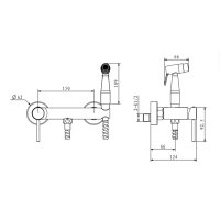 Смеситель с гигиеническим душем Gappo G2006-6