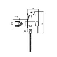 Смеситель с гигиеническим душем Gappo G7206-43