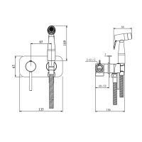 Смеситель с гигиеническим душем Gappo G7506-343