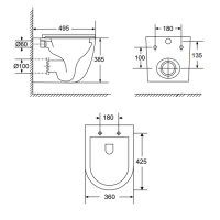 Унитаз подвесной Gappo GM1002
