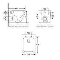 Унитаз подвесной Gappo GM1003