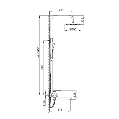 Душевая стойка Frap F24808-9