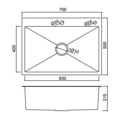 Мойка для кухни из нержавеющей стали Frap FS7050-3