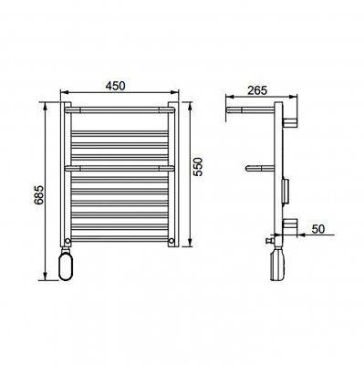 Полотенцесушитель электрический Frap FR2059-6