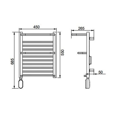 Полотенцесушитель электрический Frap FR2059-9