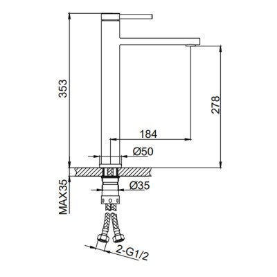 Смеситель для раковины Frap F10808-2