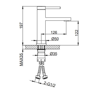 Смеситель для раковины Frap F10808