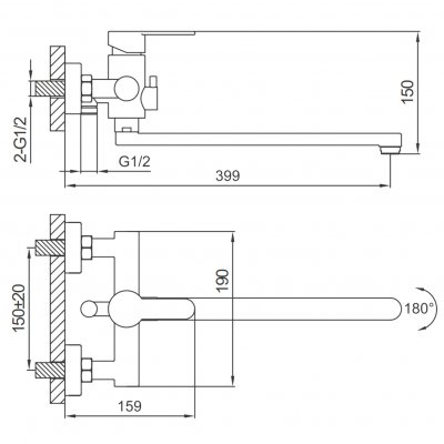 Смеситель для ванны Frap F22801-26