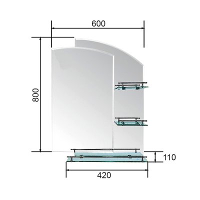 Зеркало Ledeme L647 бесцветное