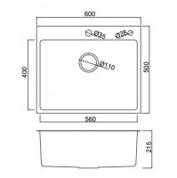 Мойка для кухни из нержавеющей стали Frap FS6050-3