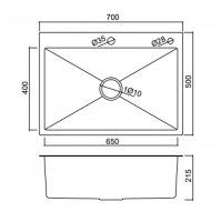 Мойка для кухни из нержавеющей стали Frap FS7050