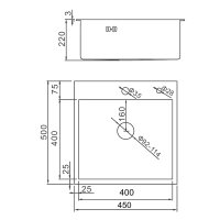 Мойка для кухни из нержавеющей стали Gerhans K34550AD