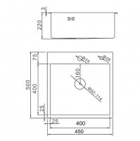 Мойка для кухни из нержавеющей стали Gerhans K34550B