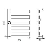 Полотенцесушитель электрический Frap FR2045-6