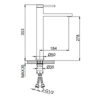 Смеситель для раковины Frap F10808-2