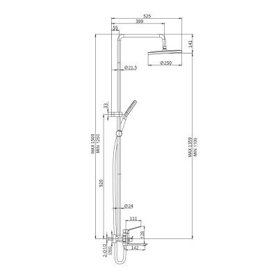 Душевая стойка Prohanss P66.24