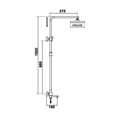 Душевая стойка Rose R1056