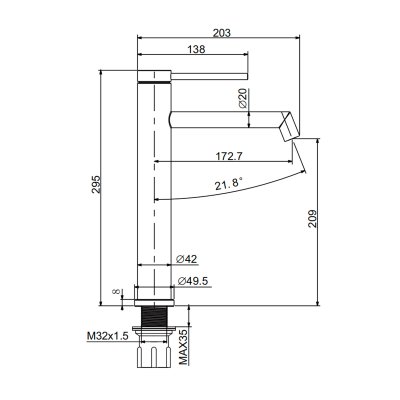 Смеситель для раковины Prohanss P36.15.09