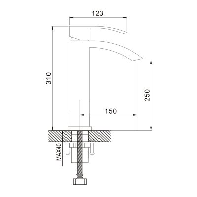 Смеситель для раковины Rose R1511F