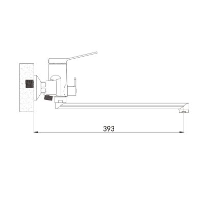Смеситель для ванны Shevanik S6222T
