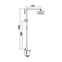 Душевая стойка Rose R1056