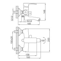 Смеситель для ванны Frud R32151