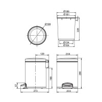 Мусорное ведро Raglo R360.106.05