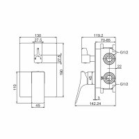 Смеситель для ванны Raglo R08.273.09