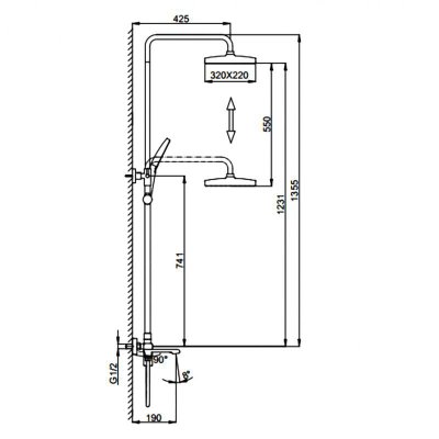 Душевая стойка Frap F2484-3