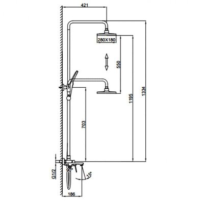Душевая стойка Frap F2486-6