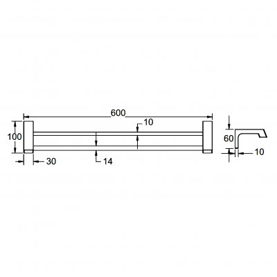 Прямой полотенцедержатель Frap F30609-9
