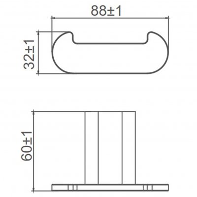 Держатель с 2-мя крючками Gappo G30905-25