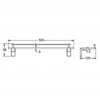 Стеклянная полка для ванной Frap F30607-6