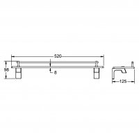 Стеклянная полка для ванной Frap F30607-9