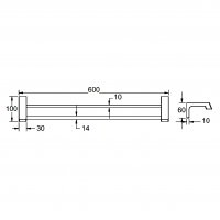 Прямой полотенцедержатель Frap F30609-9