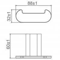 Держатель с 2-мя крючками Gappo G30905-25
