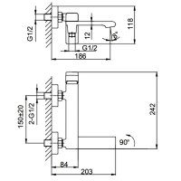 Смеситель для ванны Frap F3284-3