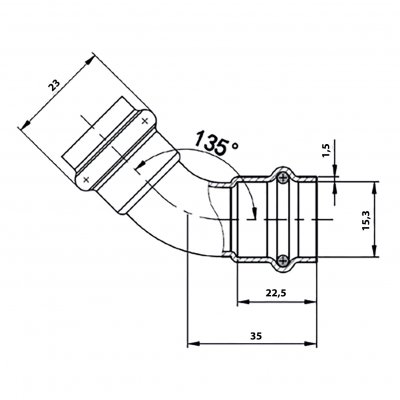 Угольник 45° 15x15 Gappo G1111.1515 уп. 5 шт.