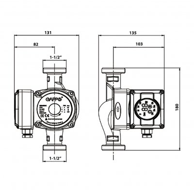 Насос циркуляционный с частотным регулированием 1 1/2“ Gappo G830.256.180 уп. 1 шт.