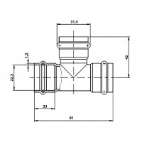 Тройник 22x22x22 Gappo G1110.222222 уп. 5 шт.