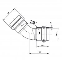 Угольник 45° 15x15 Gappo G1111.1515 уп. 5 шт.